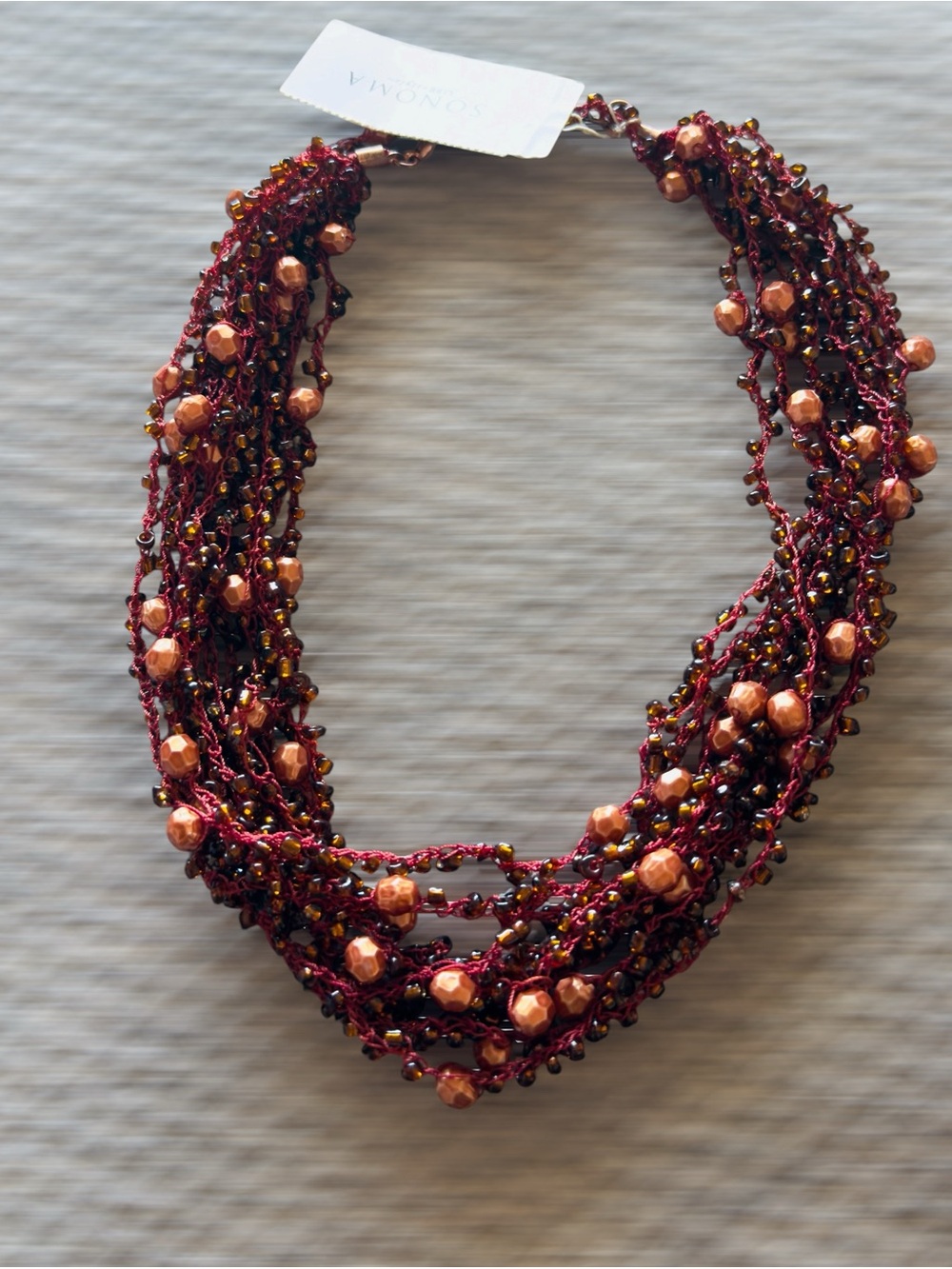 New Sonoma multi-strand woven statement necklace